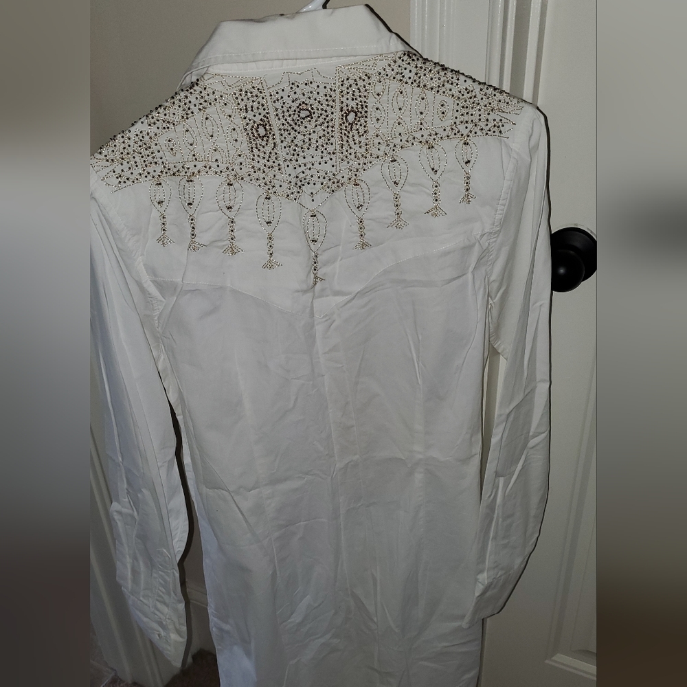 MODA INTERNATIONAL VICTORIA SECRET BOHEMIAN BLOUSE DRESS SIZE 12